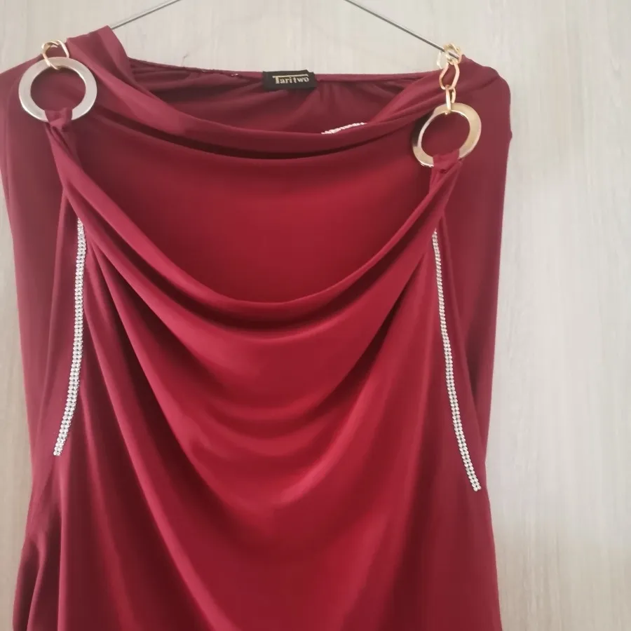 لباس مجلسی ریون عنابی