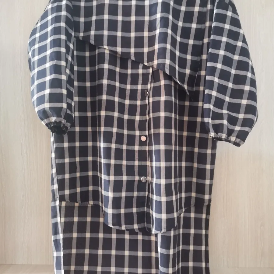 لباس مانتویی سرمه ای