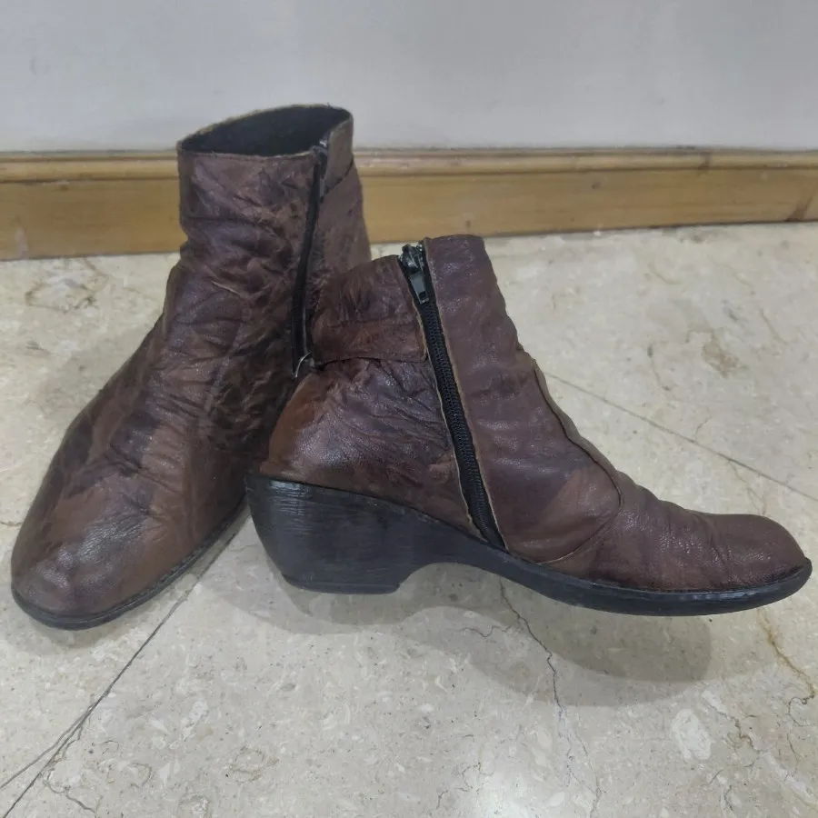 نیم بوت چرم ترک اصل