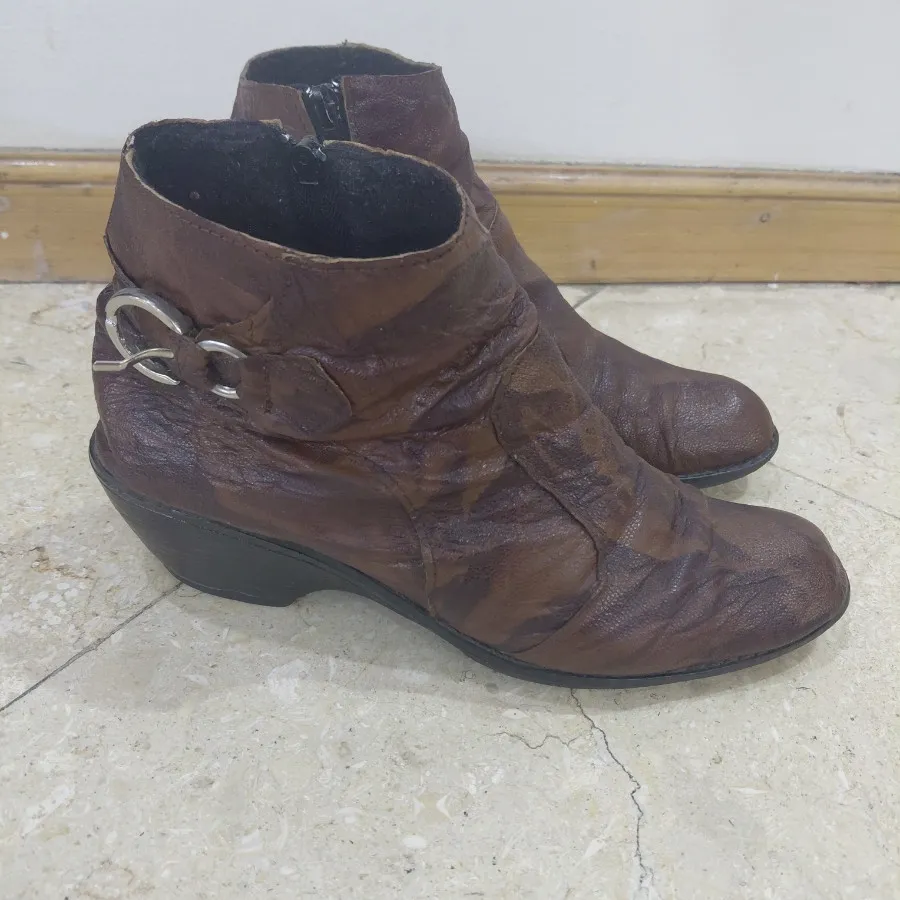 نیم بوت چرم ترک اصل