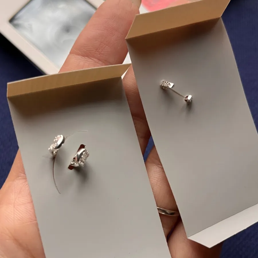 گوشواره ایرکاف نقره نگینی