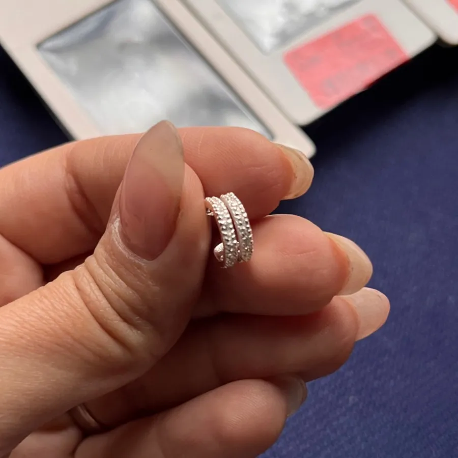 گوشواره ایرکاف نقره نگینی