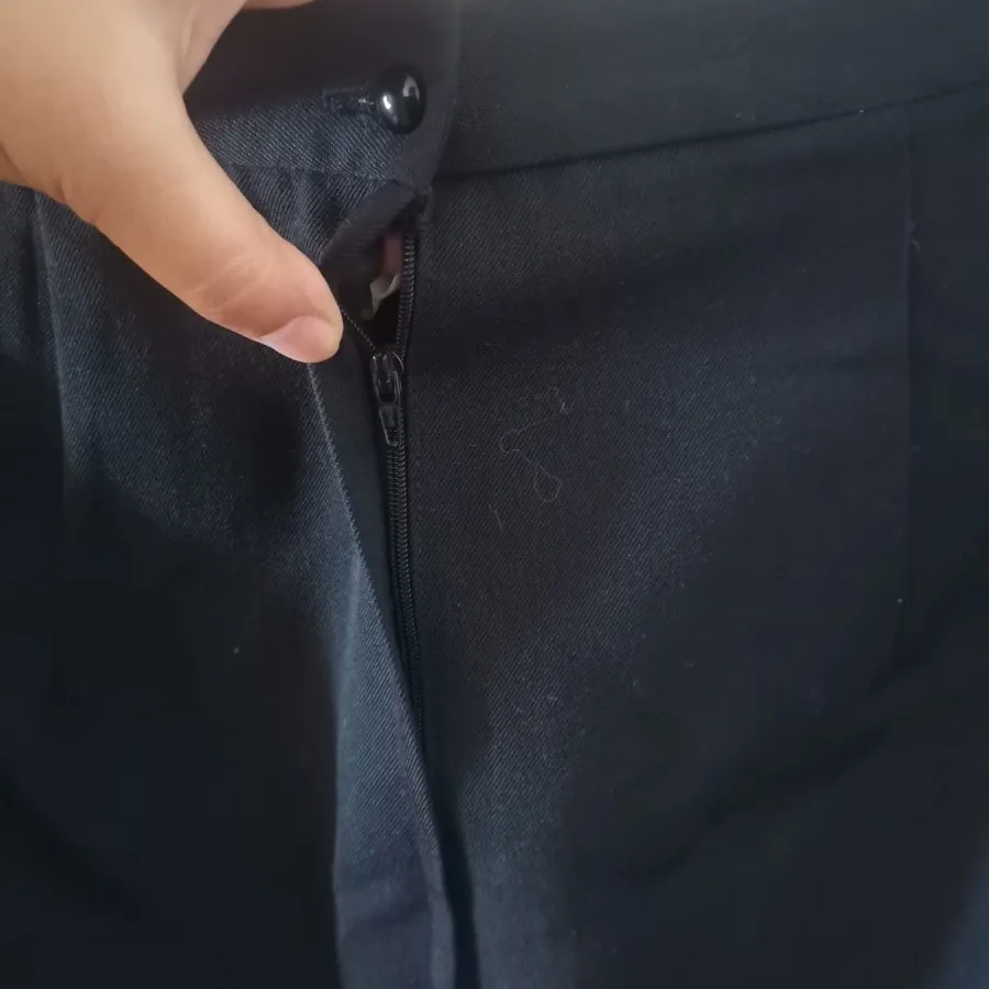 دامن مشکی کتان راسته