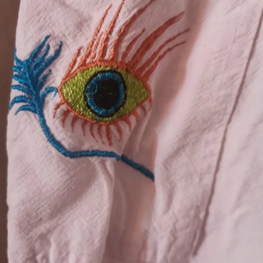 شلوار سفید نخی