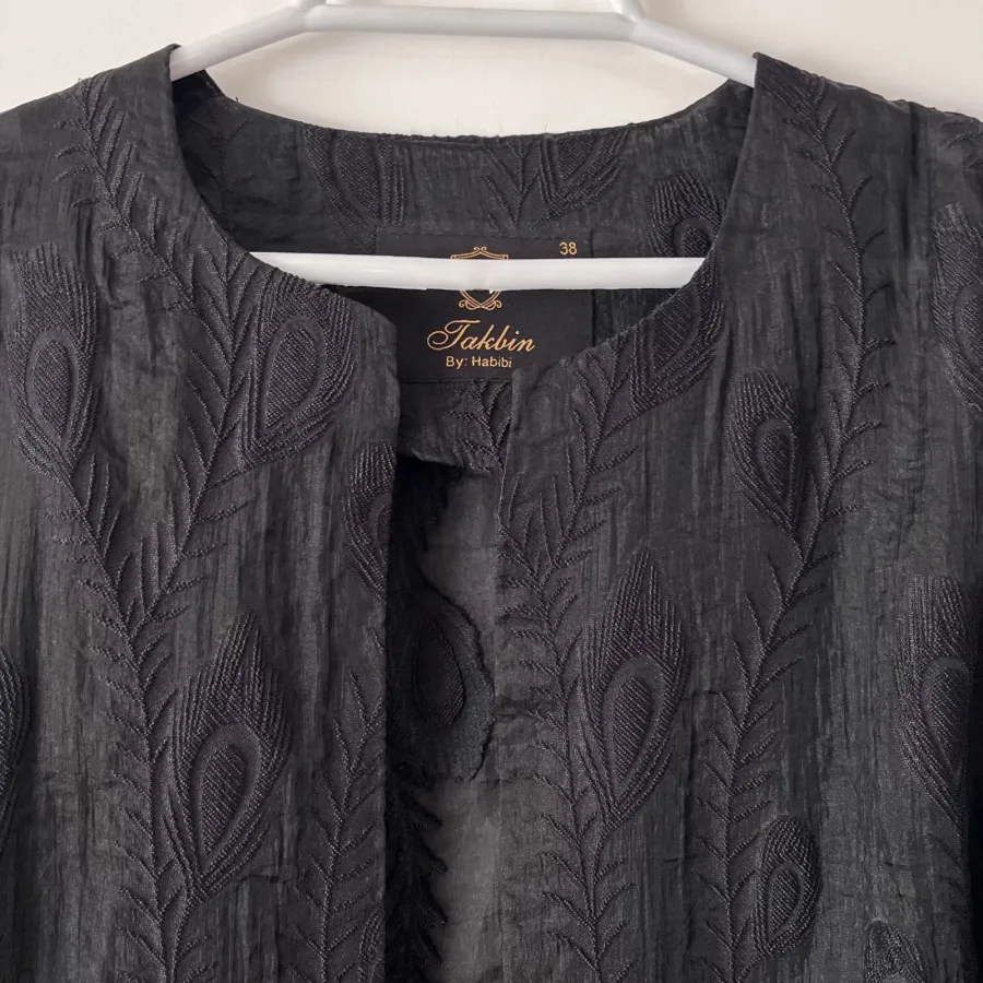 مانتو ژاکارد مشکی