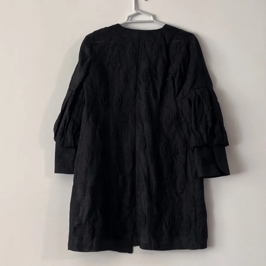 مانتو ژاکارد مشکی