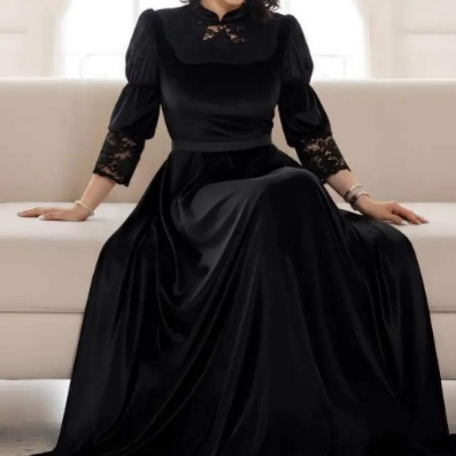 پیراهن مجلسی مخمل مشکی