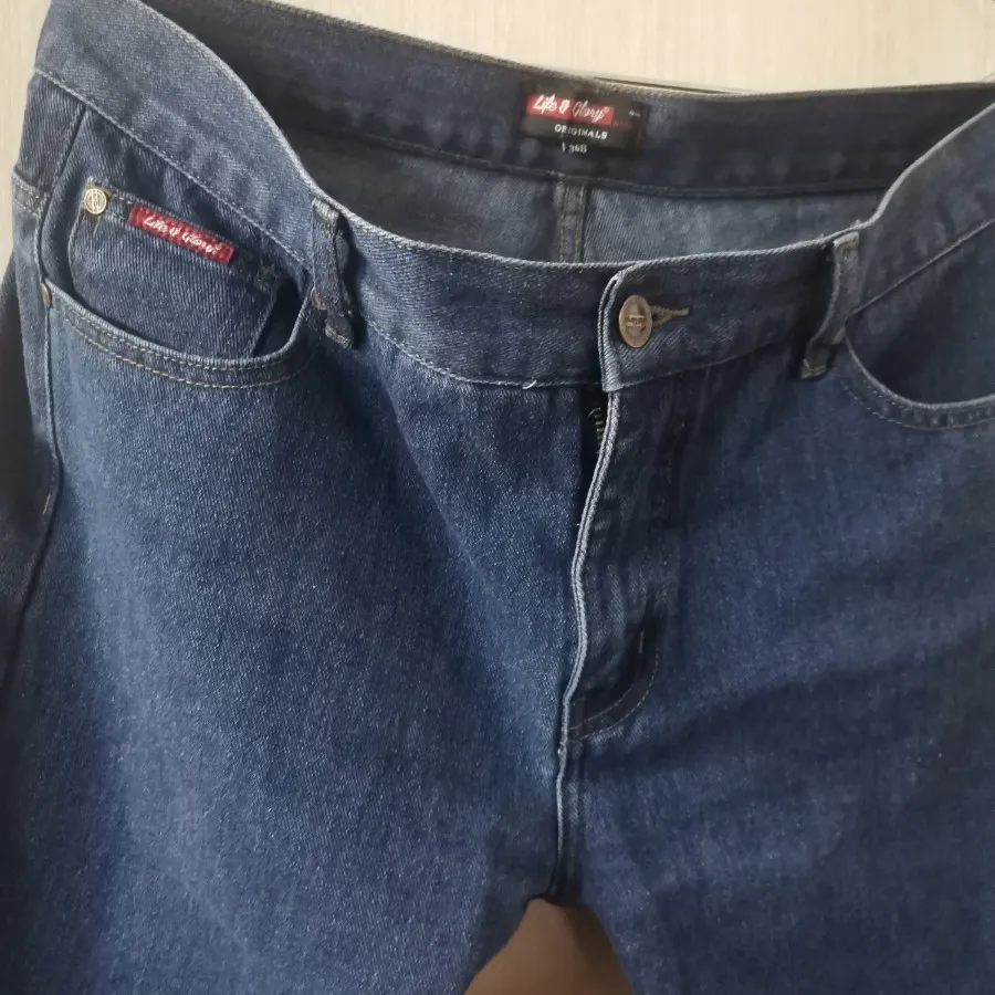 شلوار جین آبی ضخیم راسته