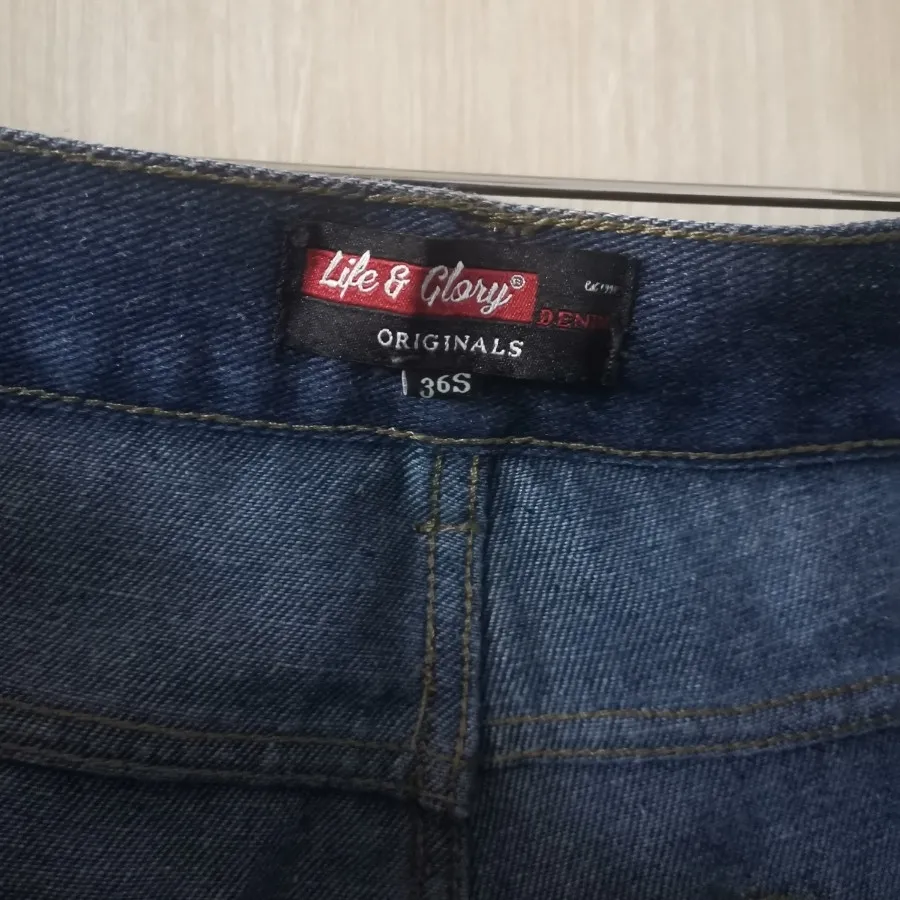 شلوار جین آبی ضخیم راسته