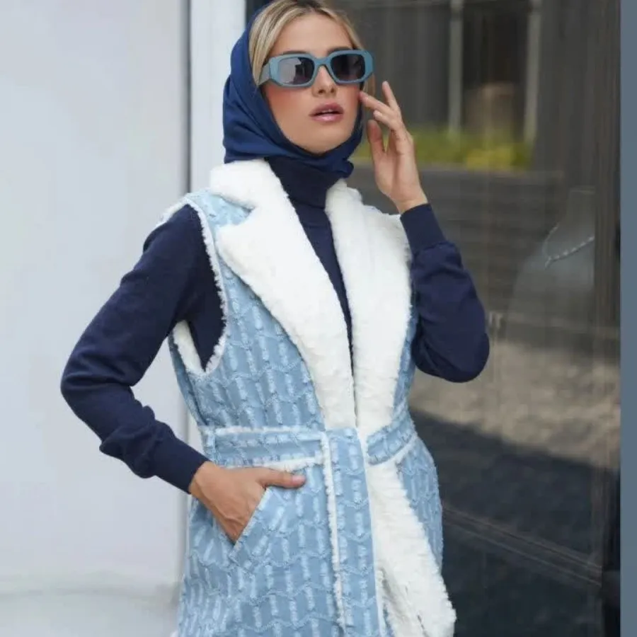 پافر پوست دو رو مطابق عکس