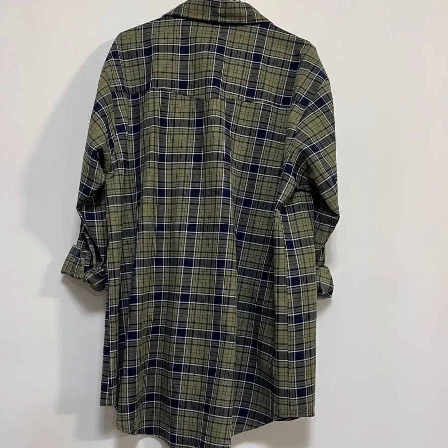 پیراهن چهارخونه سبز