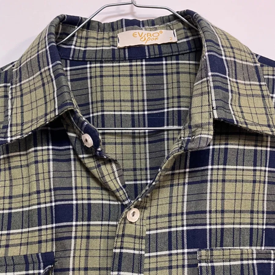 پیراهن چهارخونه سبز