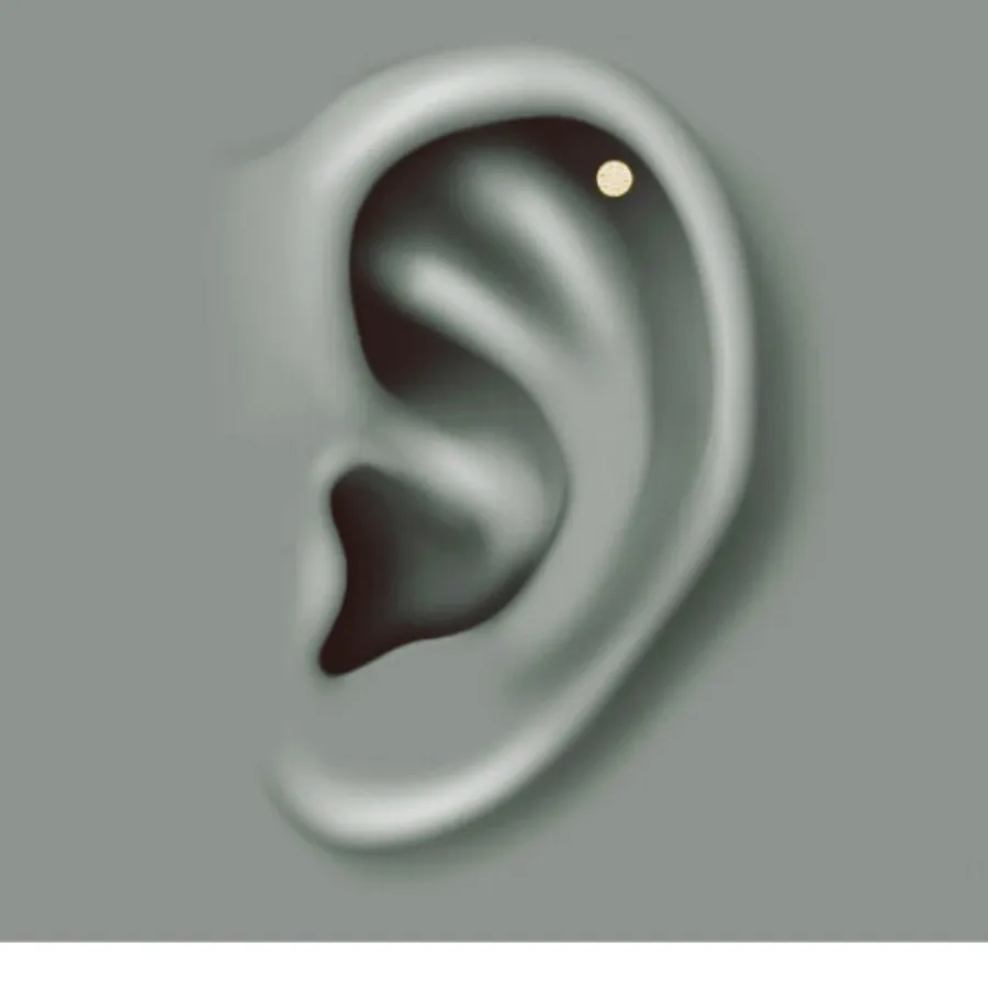 پیرسینگ طلایی نگین دار