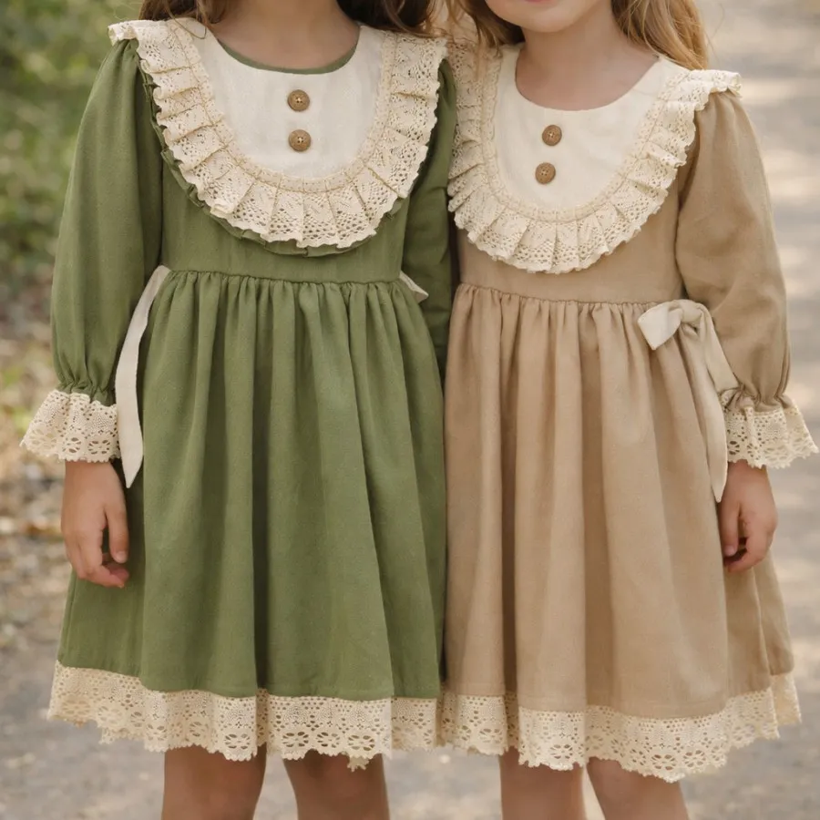 پیراهن کتان دخترونه