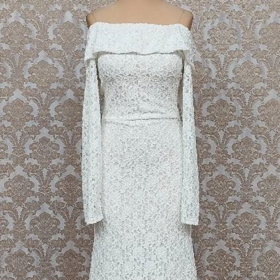 پیراهن مجلسی سفید مشکی