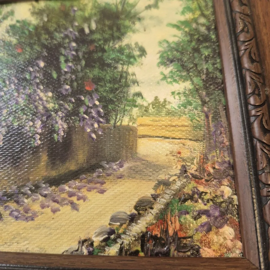 قاب رنگ روغن منظره