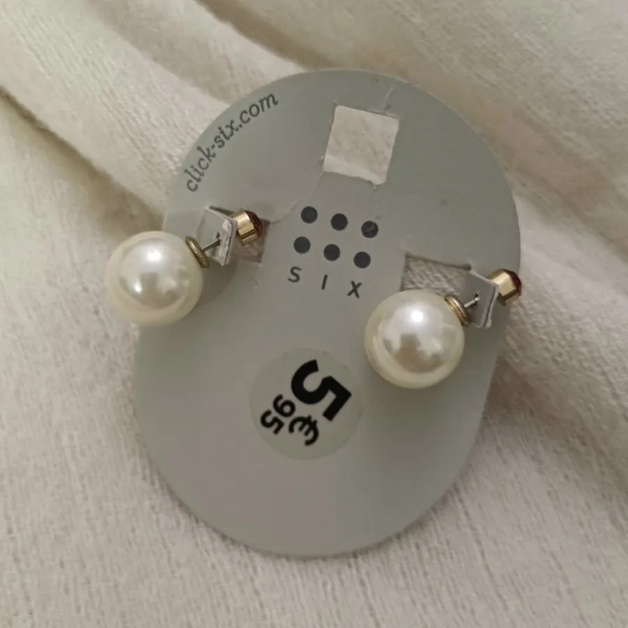 گوشواره گوی تک نگین قرمز