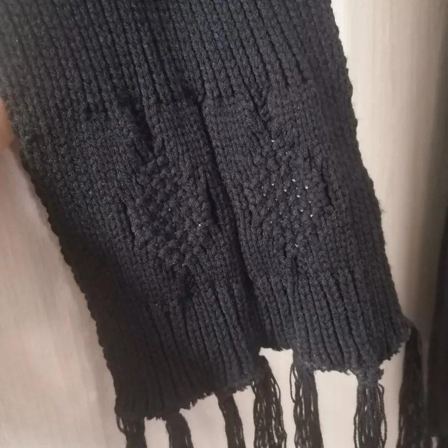 شال مشکی مردانه بلند ساده