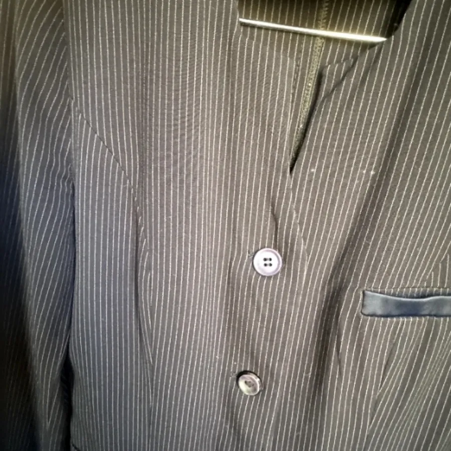 ست اداری سرمه ای راه راه