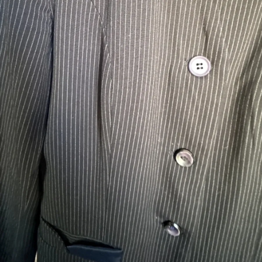 ست اداری سرمه ای راه راه