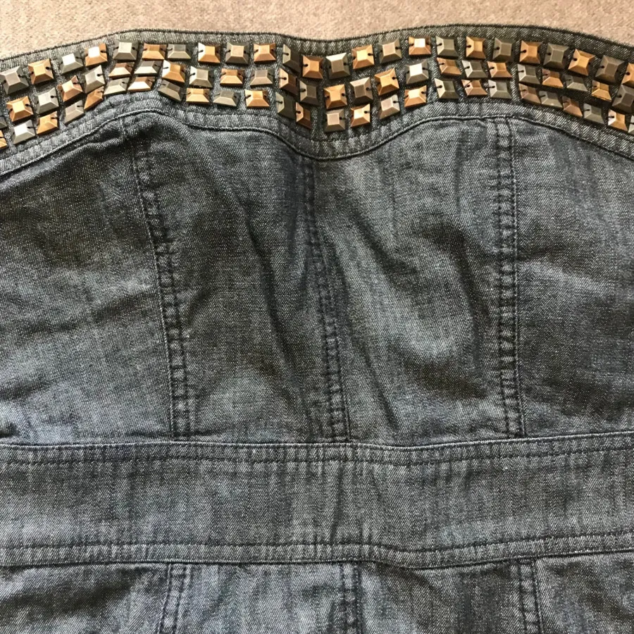 پیراهن جین دکلته کارشده