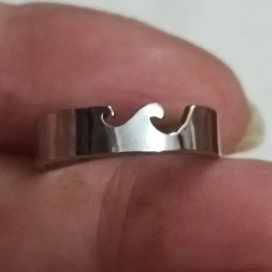 انگشتر موج استیل رنگ ثابت