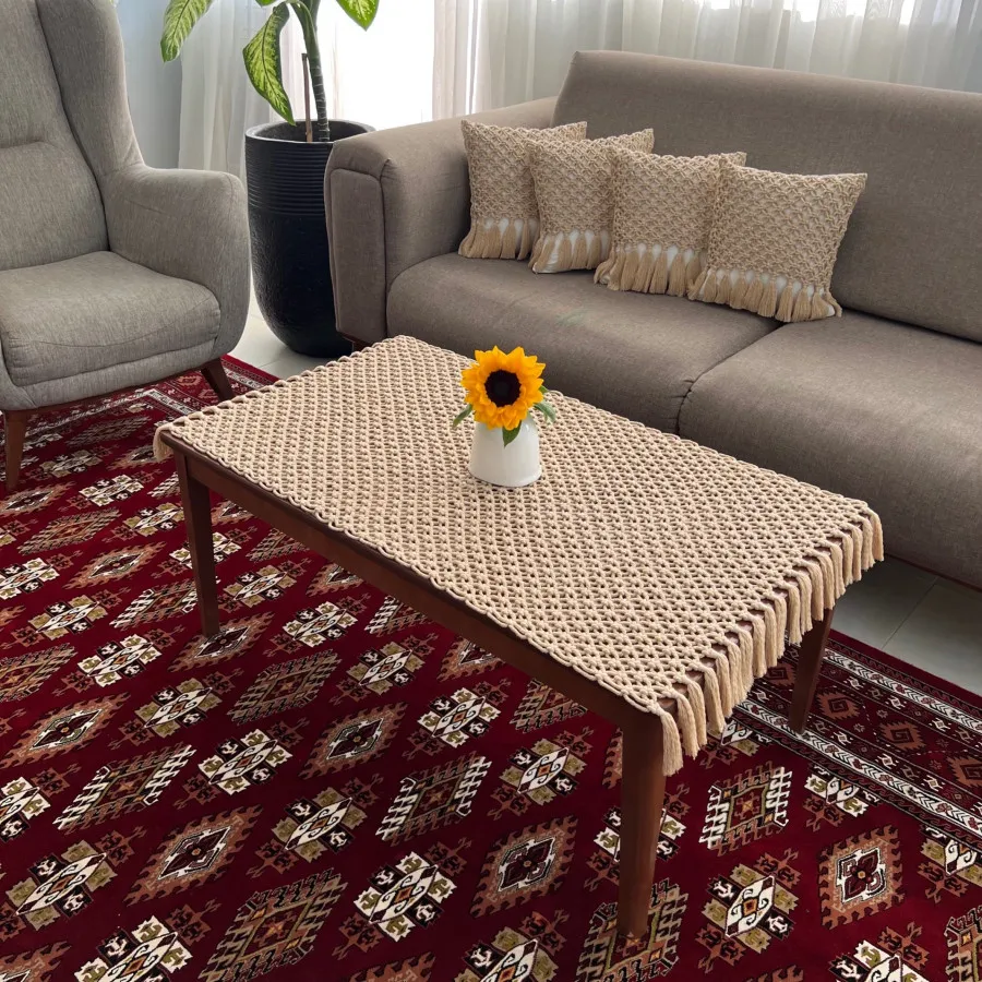 رومیزی مکرومه