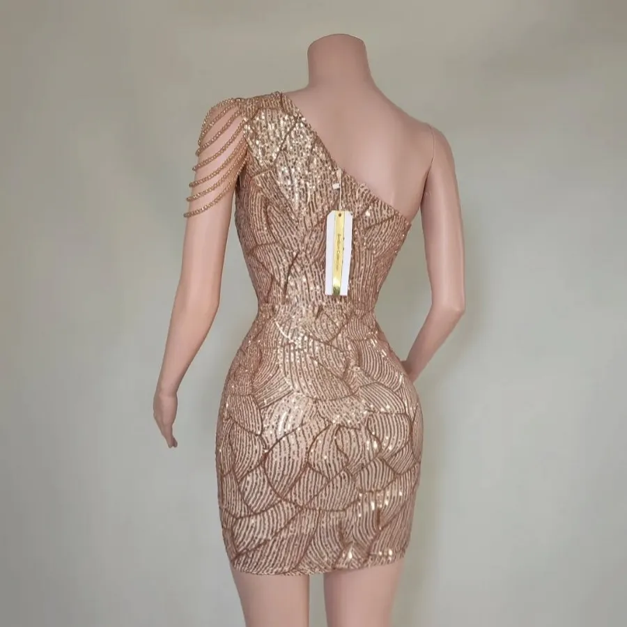 پیراهن مجلسی مسی/صورتی