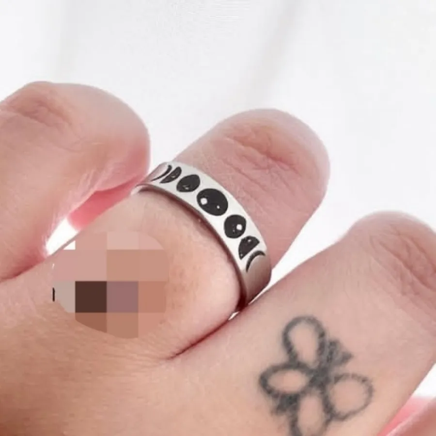 انگشتر ماه،استیل رنگ ثابت