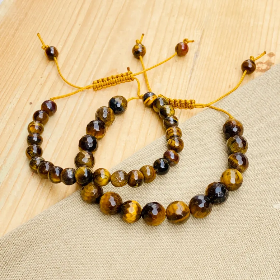 دستبند سنگ اصل چشم ببر