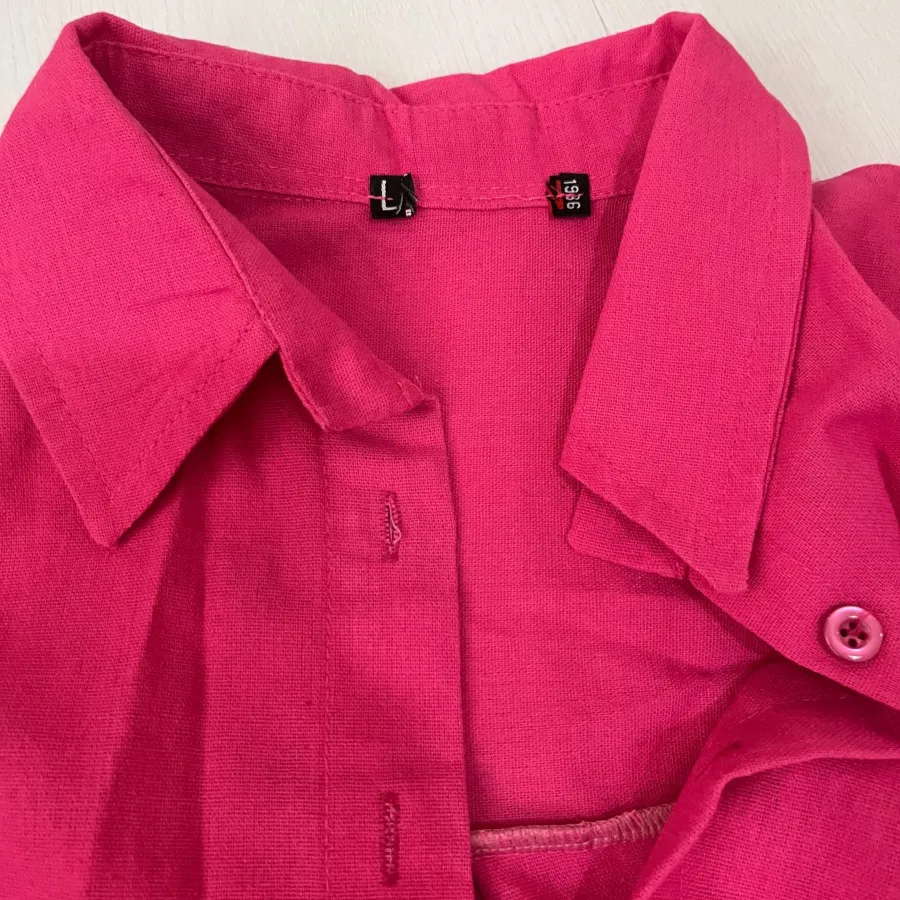 شمیز کتان سرخابی