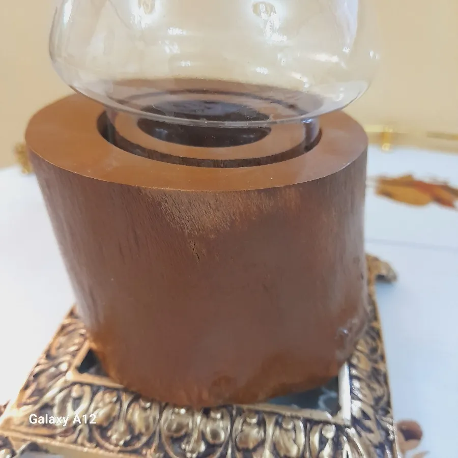 جاشمعی پایه چوبی فانوسی