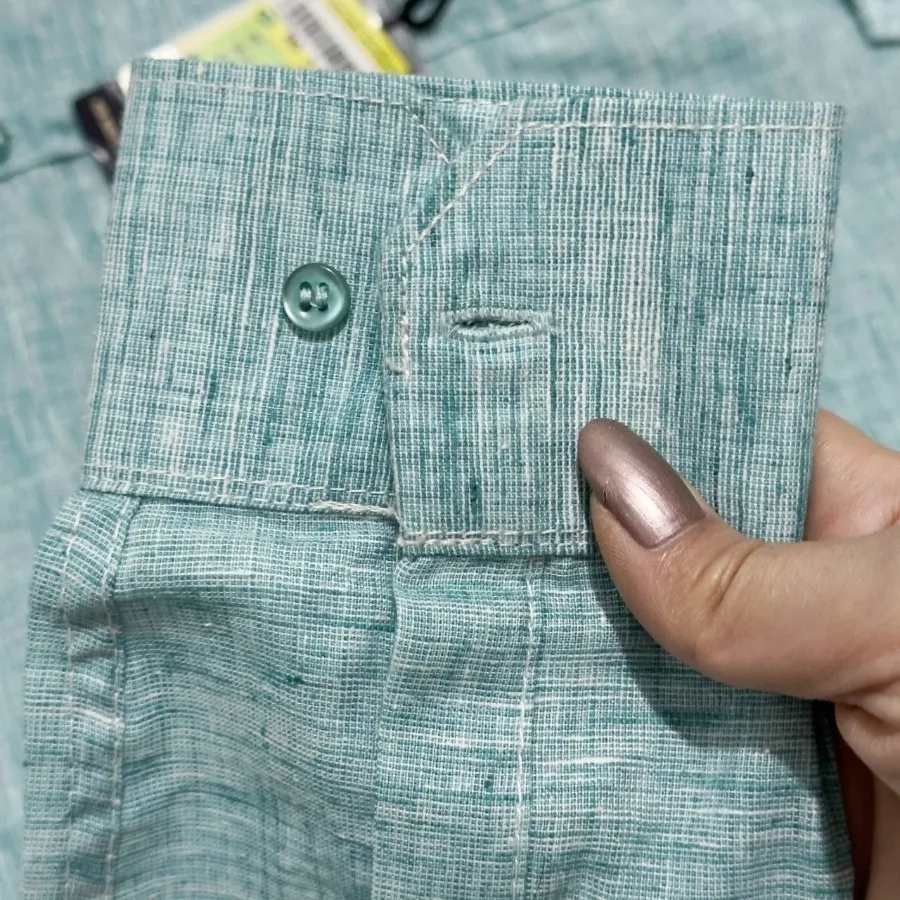 پیراهن لینن تگ دار