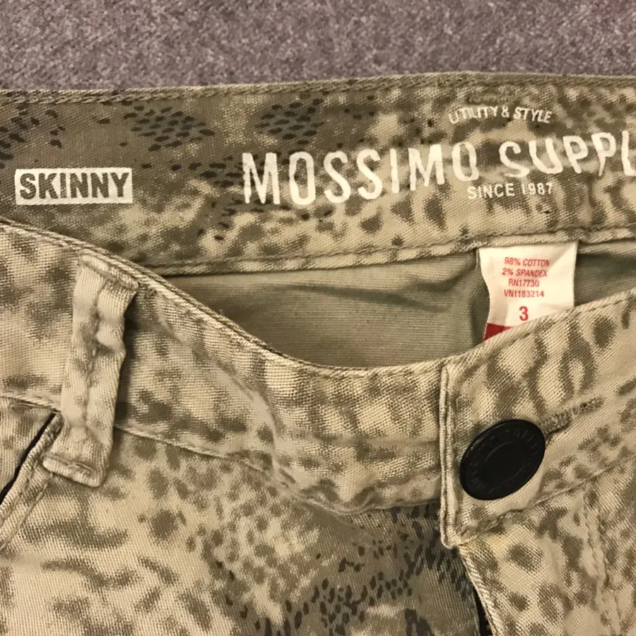 شلوار کتان طرح پوست ماری