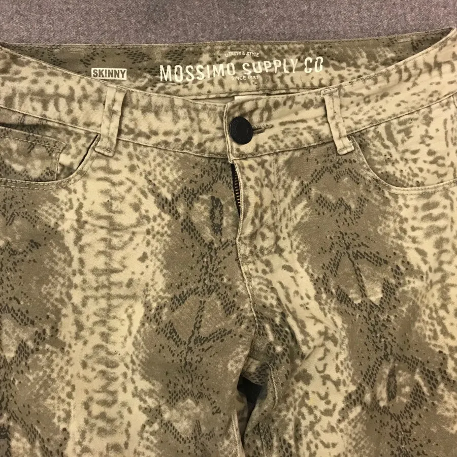 شلوار کتان طرح پوست ماری