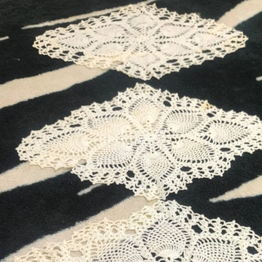 رومیزی ابریشم قلاب بافی