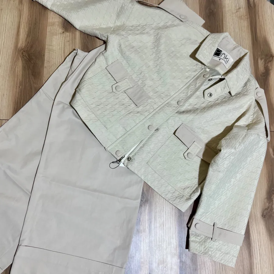 ست بامبر ‌‌شلوار رنگ کرم