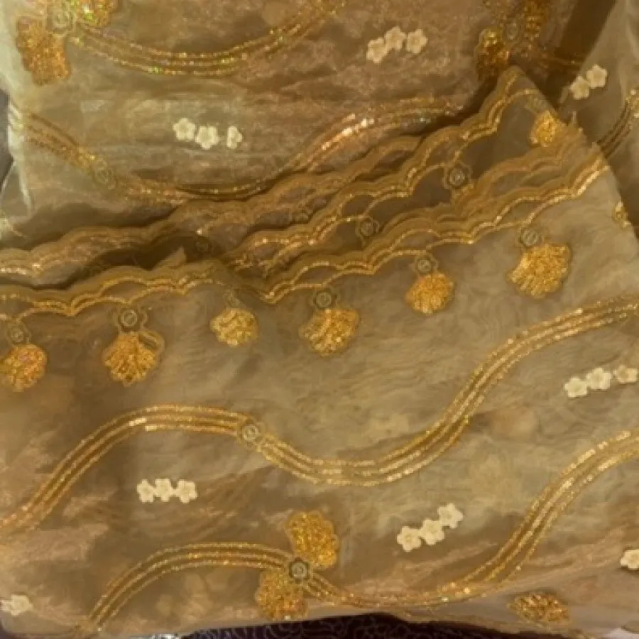 پارچه کریسنال حریر کارشده