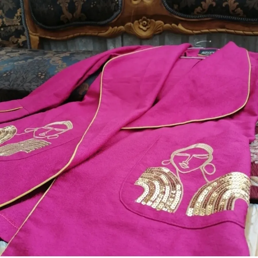 مانتو ژاکارد مجلسی مزونی