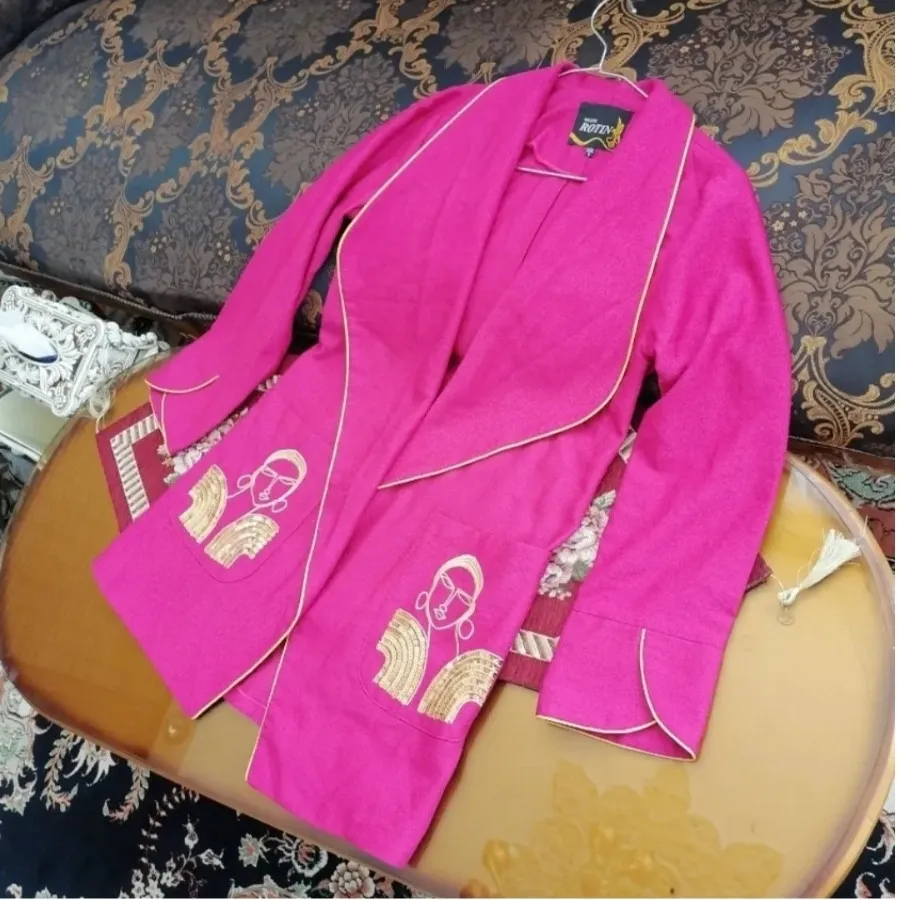 مانتو ژاکارد مجلسی مزونی