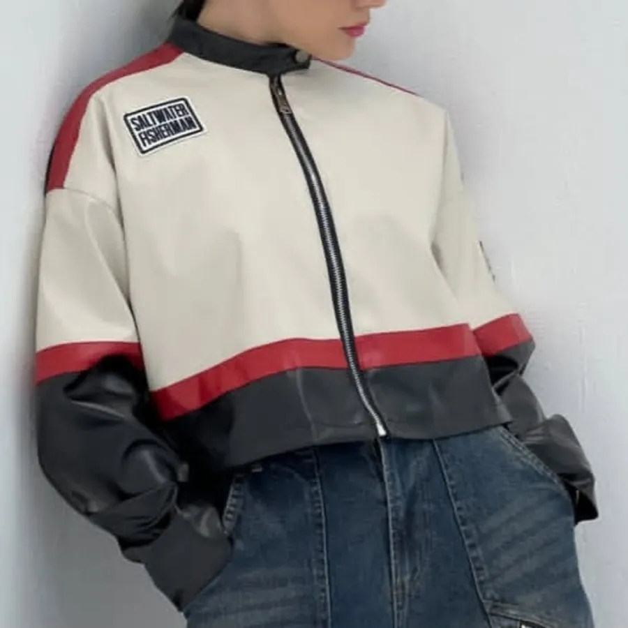 کت کراپ چرم