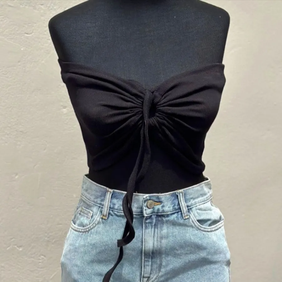 کراپ تاپ بندی مشکی