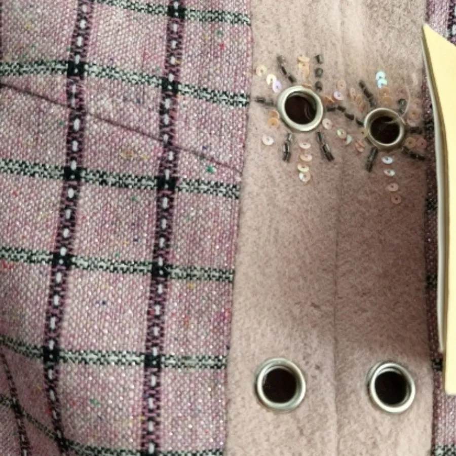 دامن کوتاه پشمی آستردار