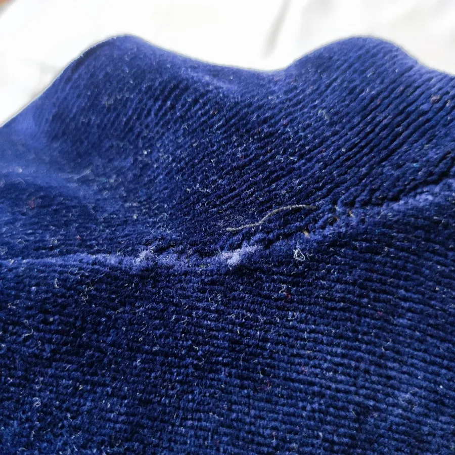 شلوار مخمل سورمه ای