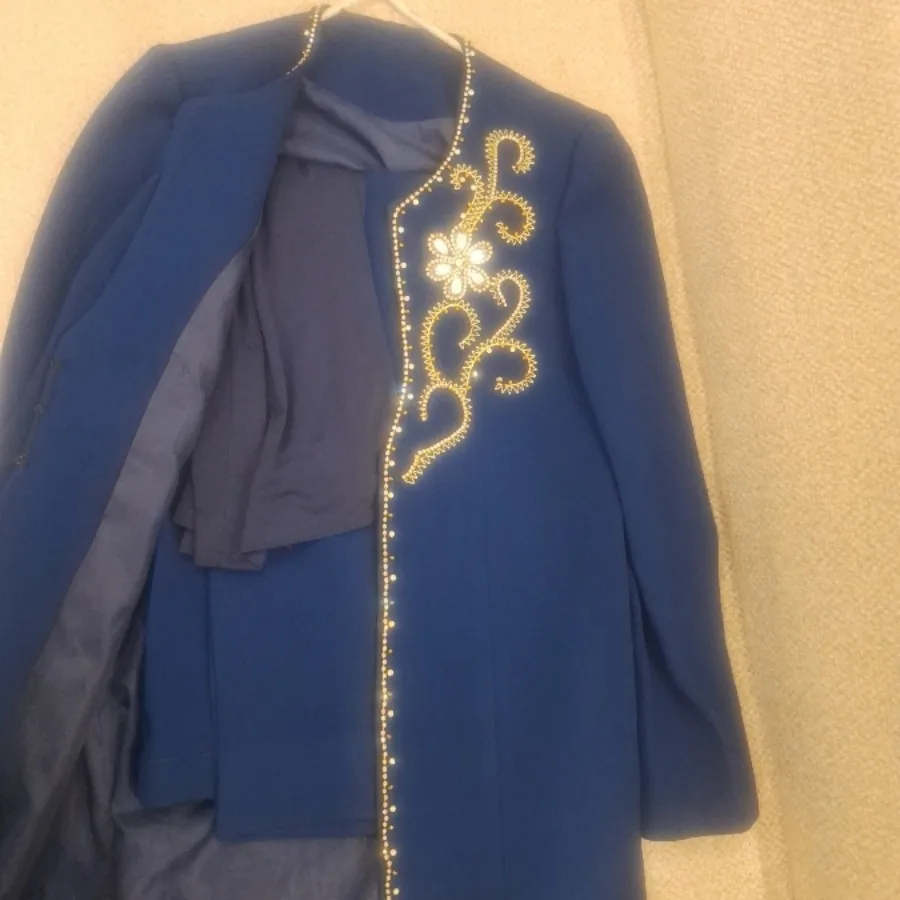 کت شلوار سنگ دوزی شده