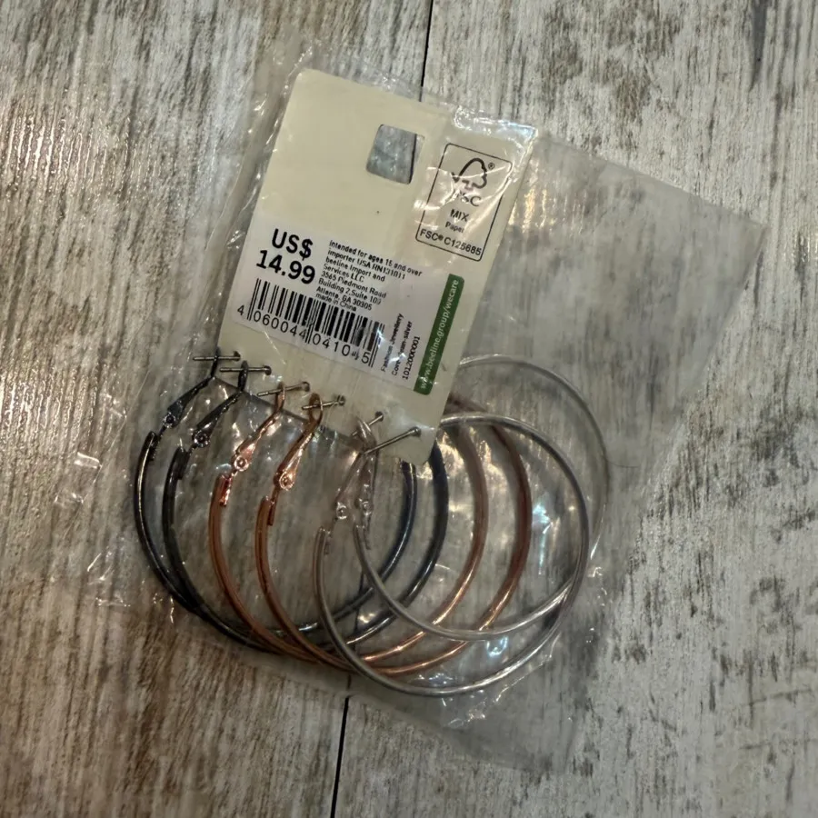 ست گوشواره حلقه ای