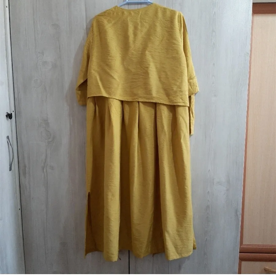 مانتو جلوباز خردلی