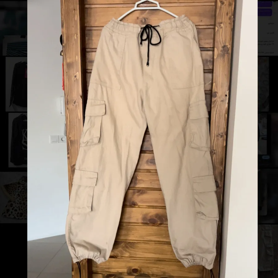 شلوار کتان کارگو‌