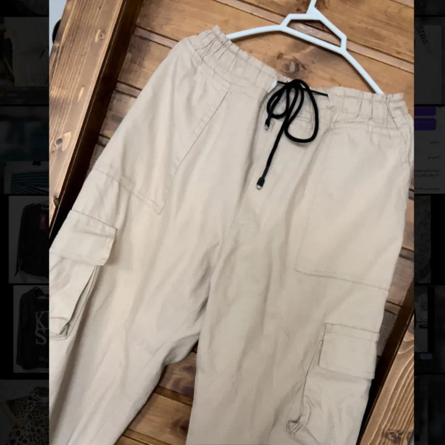 شلوار کتان کارگو‌