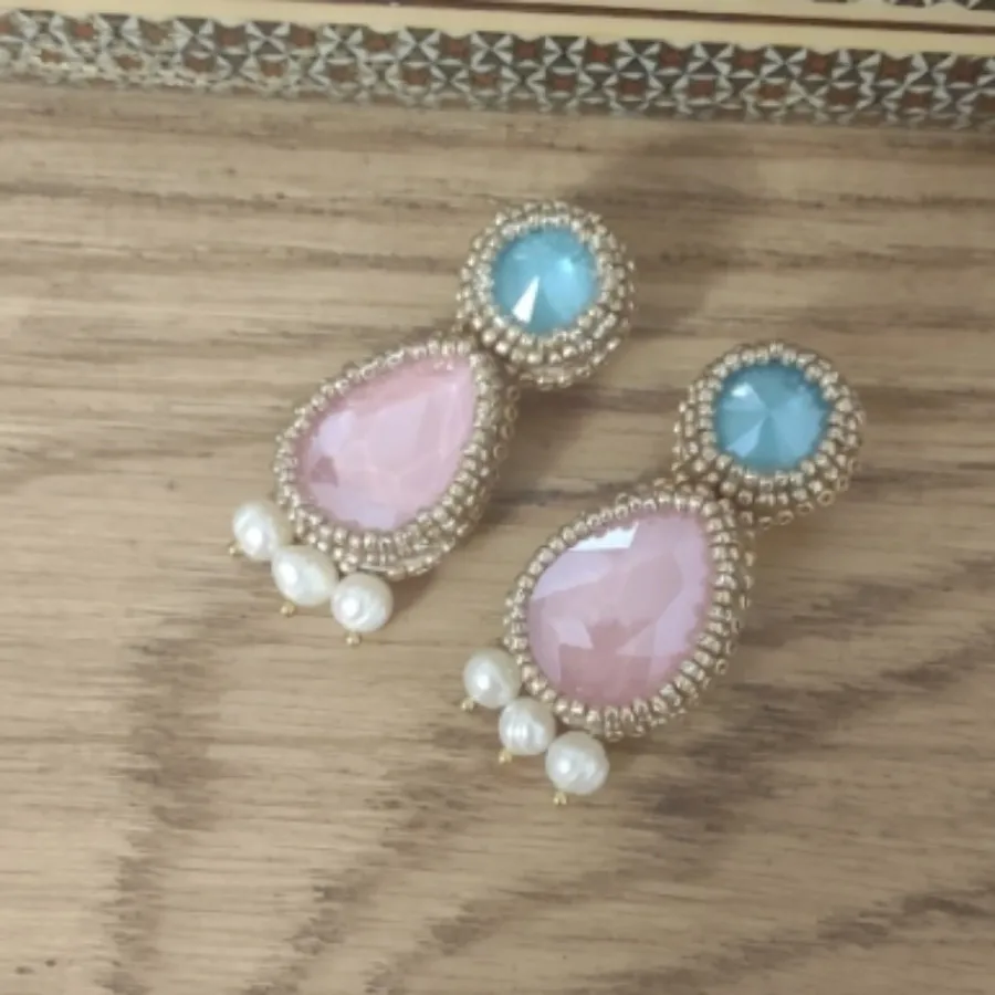 گوشواره دست ساز جواهری